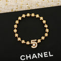 18K  Chanel NO.5 Diamond Gold Bracelet