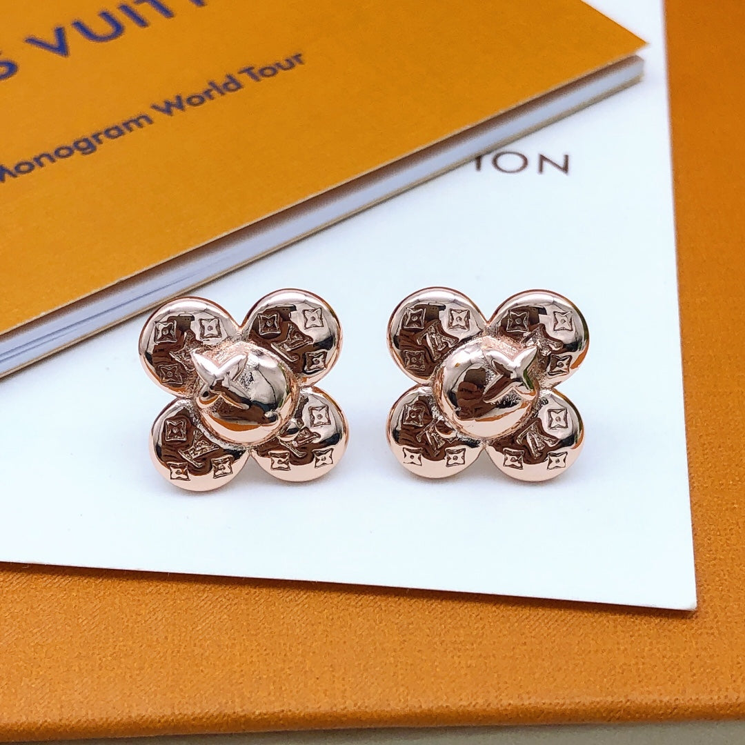 18K Louis Vuitton Vivienne Earrings