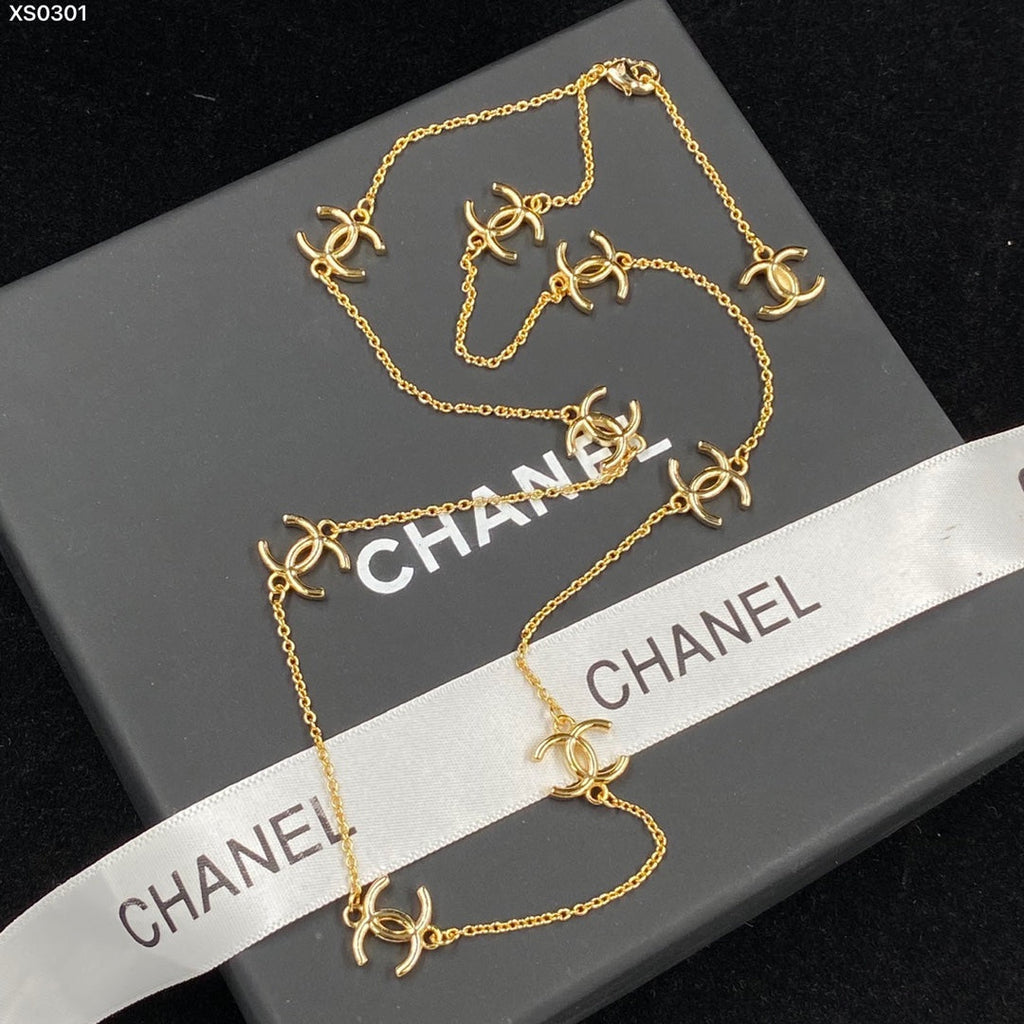 18K  Chanel Multi-Logo Necklace