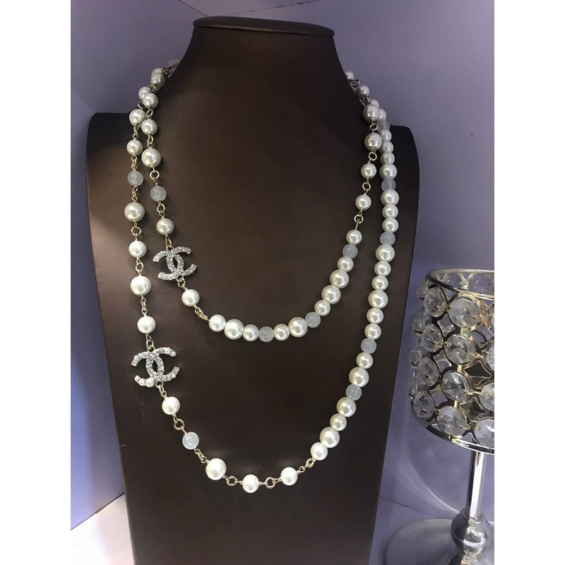 18K  Chanel Long Pearl Necklace