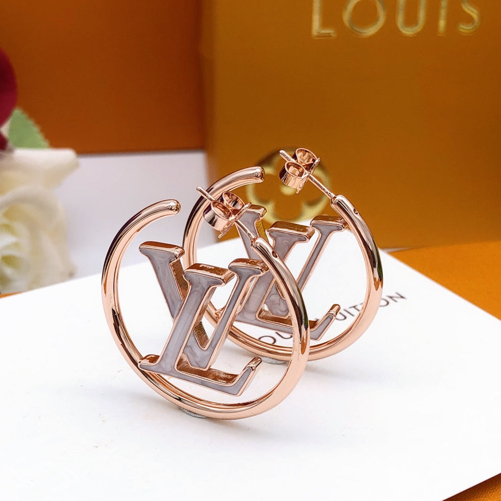 18K Louis Vuitton Louise Hoop Pearls Earrings