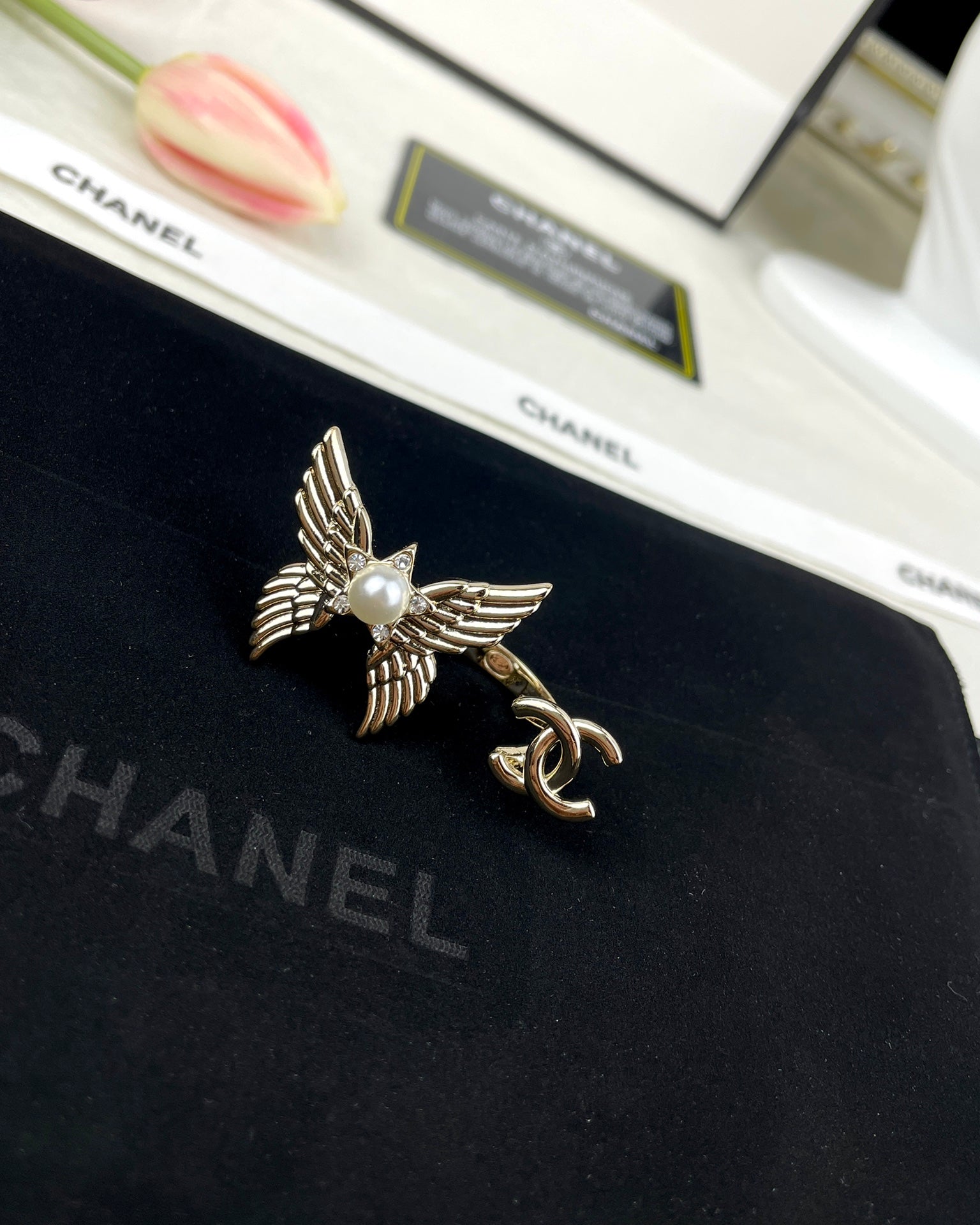 18K  Chanel Butterfly Open Ring