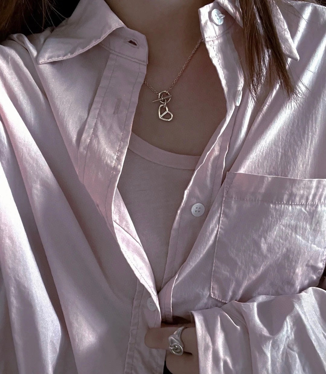 18K Cache-coeur Amulette Pendant Hermes Necklace