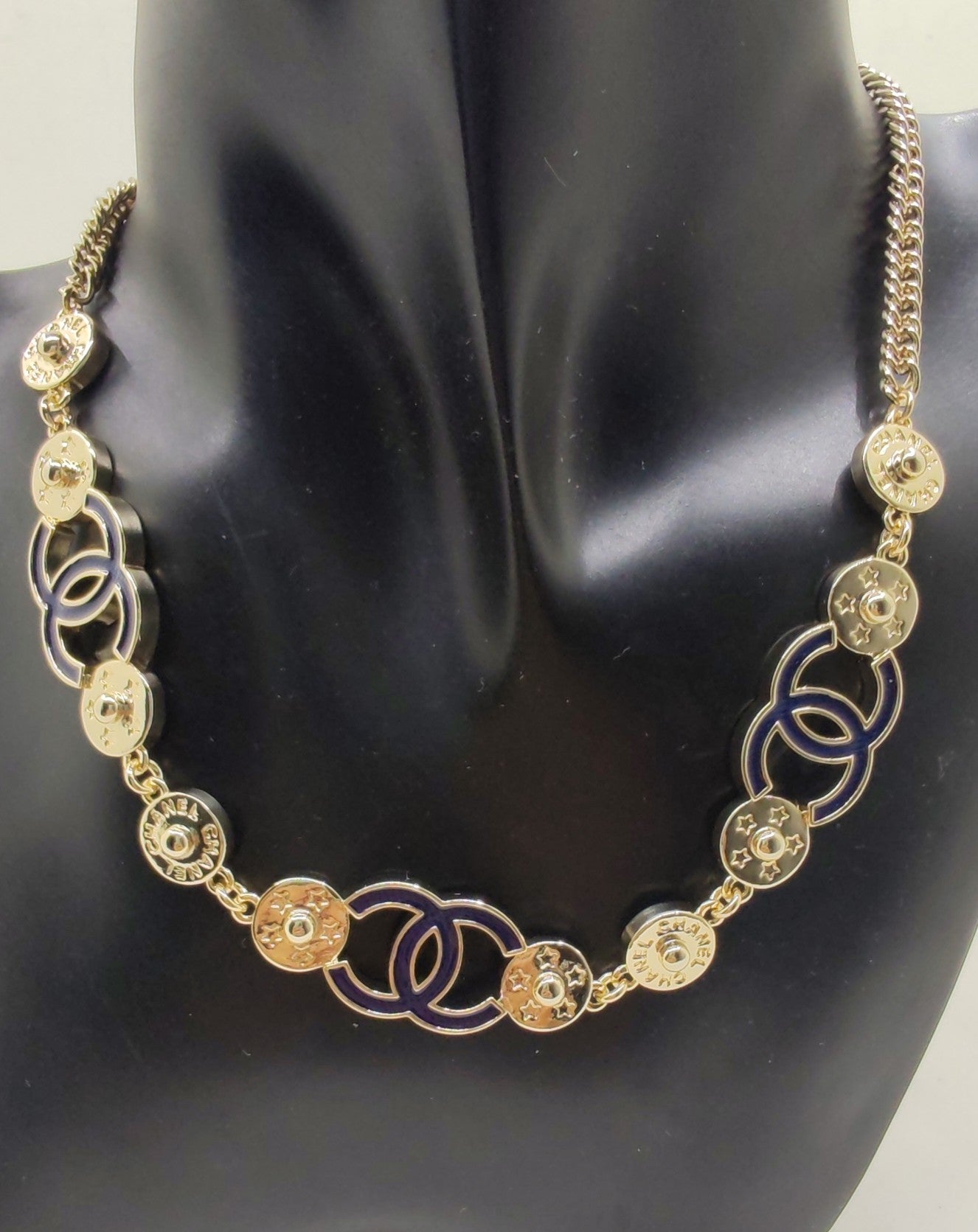 18K Blue  Chanel Choker Necklace