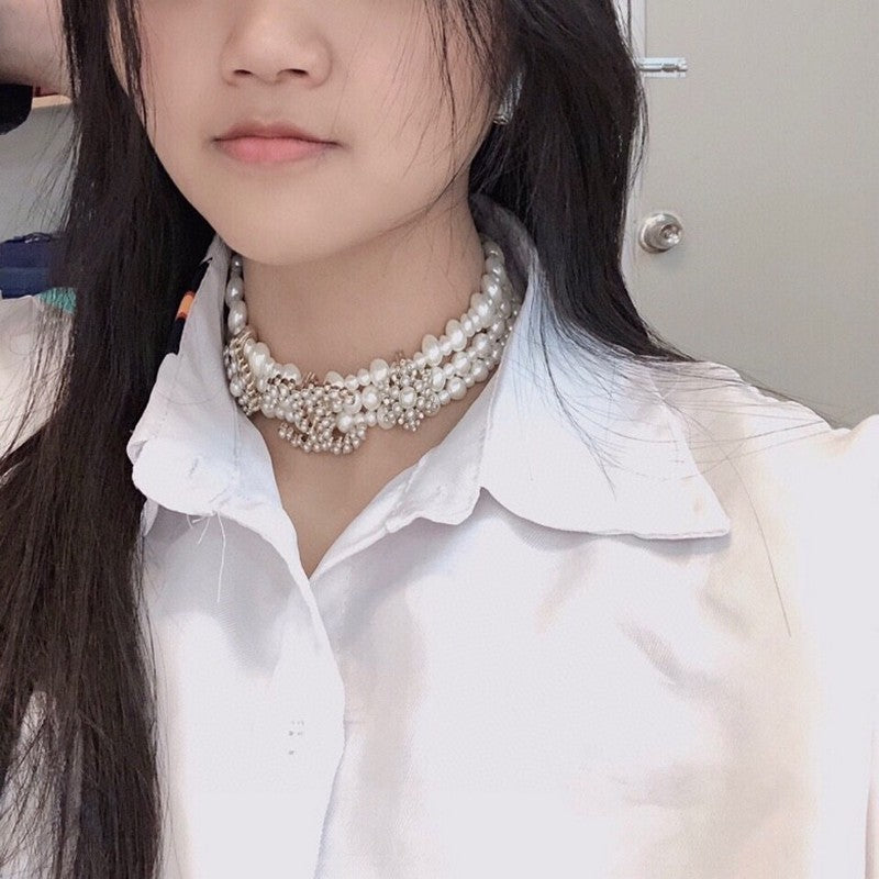 18K  Chanel Pearl Choker Necklace