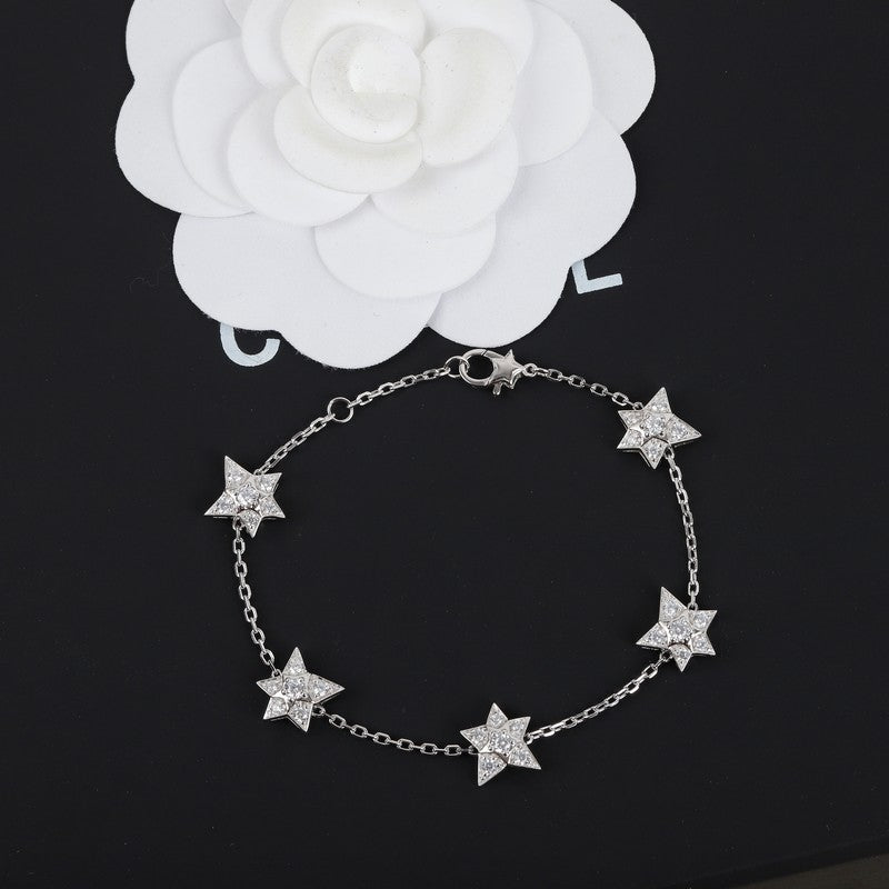 18K  Chanel Star Diamond Bracelet