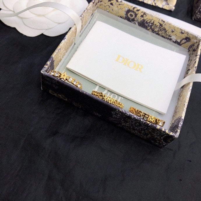 18K Dior Star Set Of Three Rings