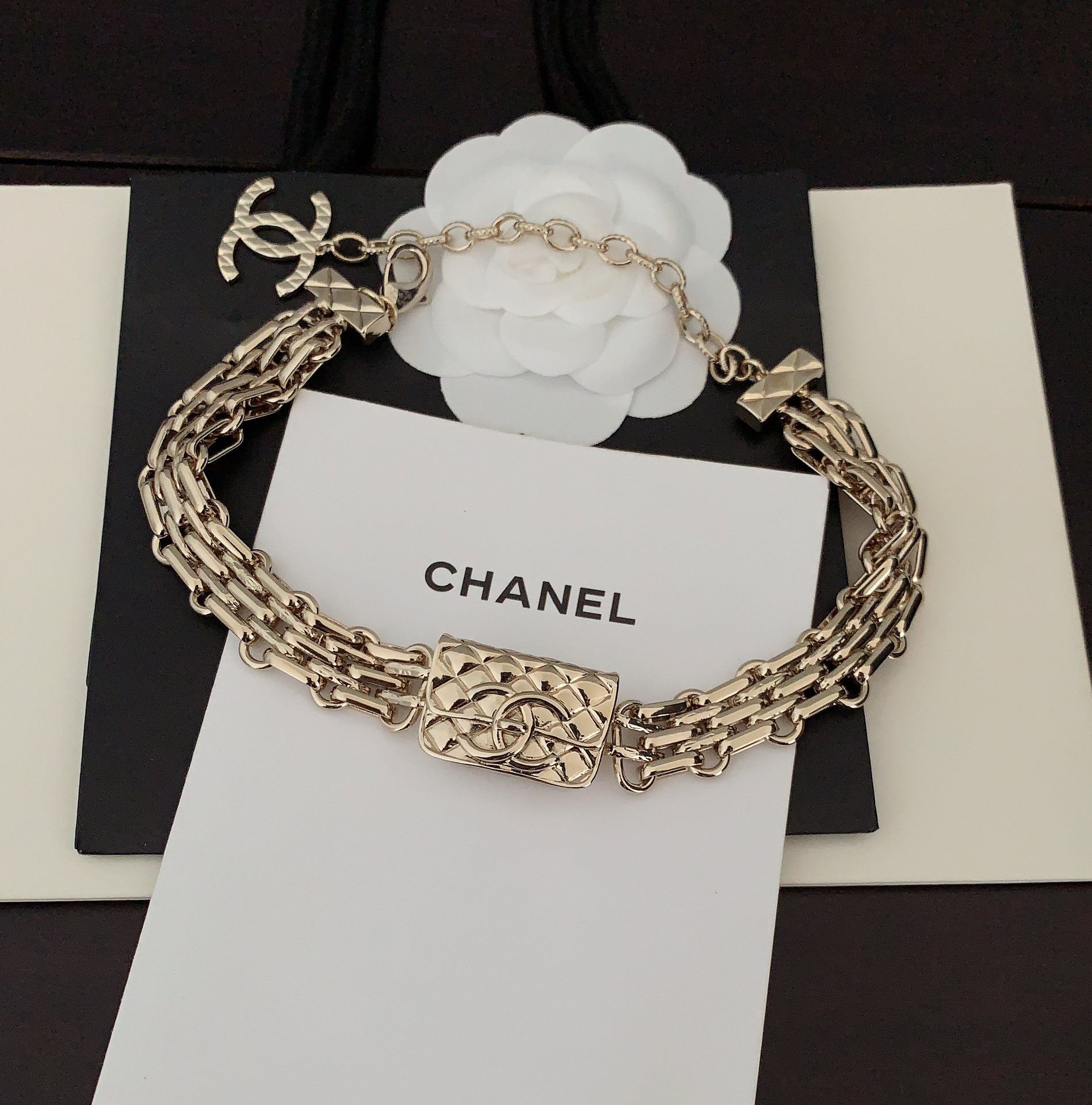 18K  Chanel Gold Chain Necklace
