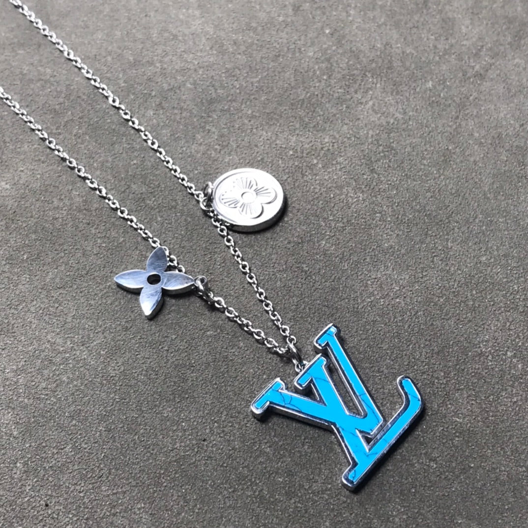 18K Louis Vuitton Blue Turquoise Necklace