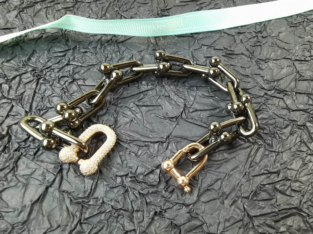 18K Tiffany HardWear Titanium Bracelet