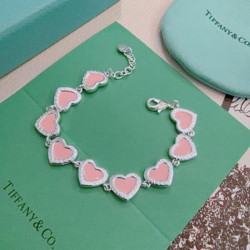 18K Return to Tiffany Pink Heart Tag Bracelet