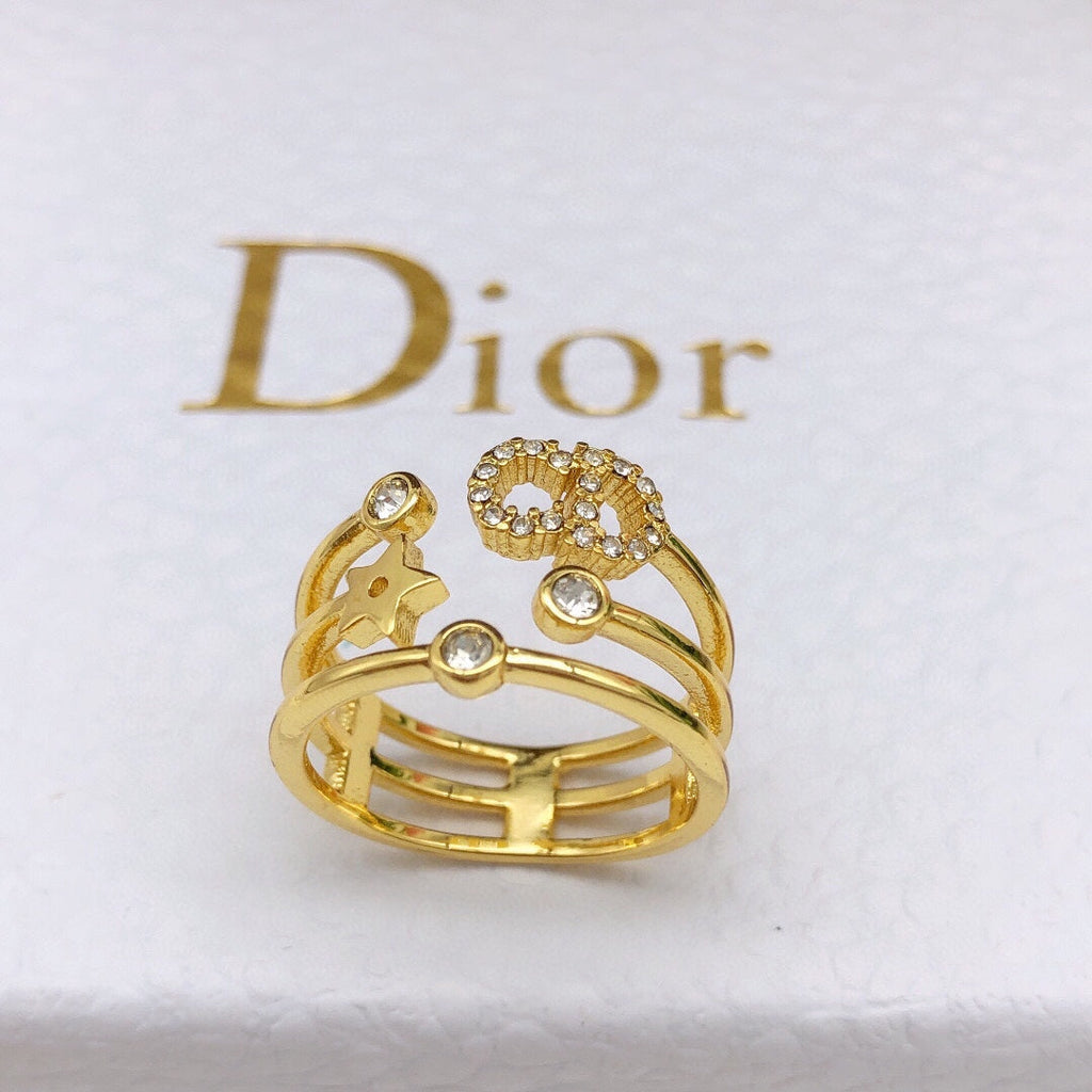 18K Dior Star Diamonds Ring