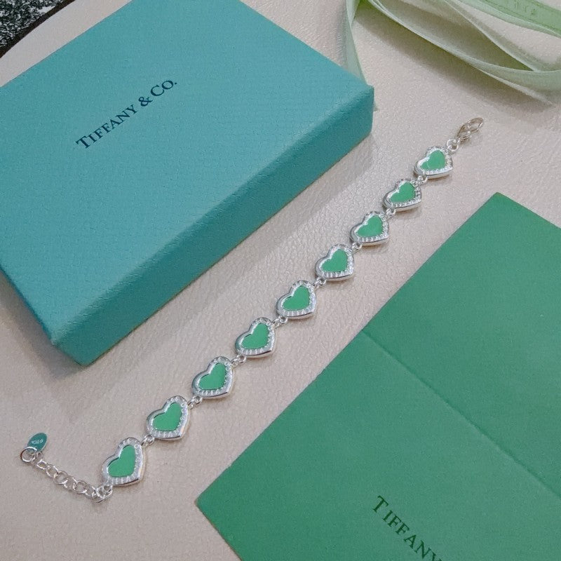 18K Return to Tiffany Green Heart Tag Bracelet