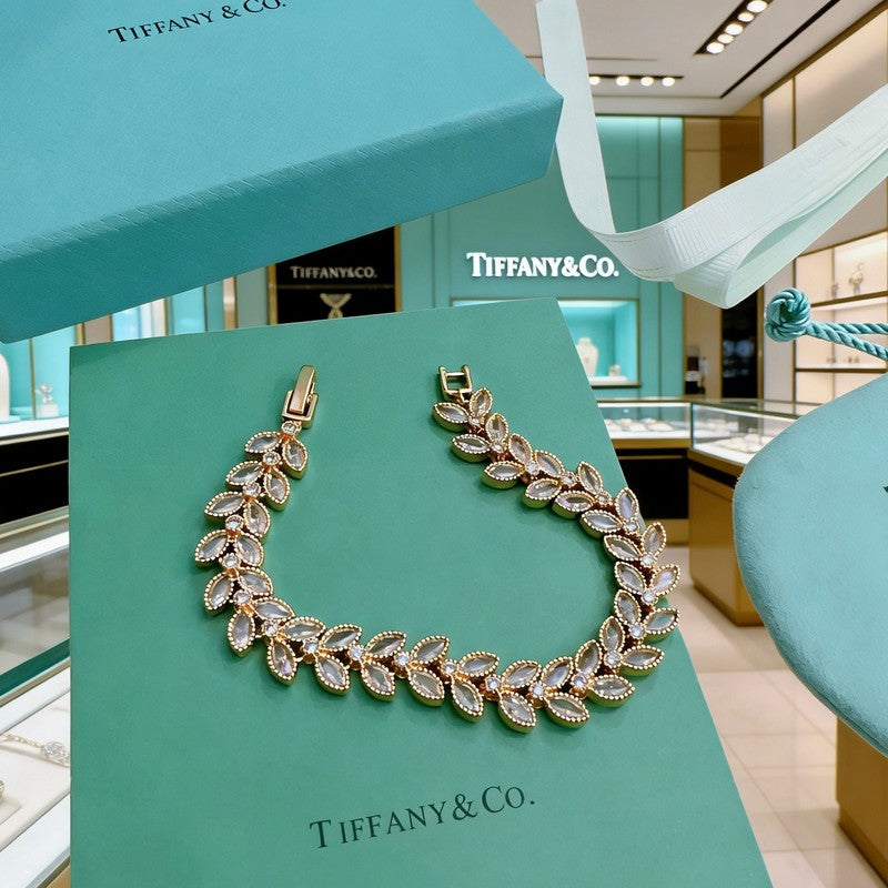 18K Return to Tiffany Crystal Rose Gold Bracelet