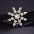 18K  Chanel Flower Crystals Brooch