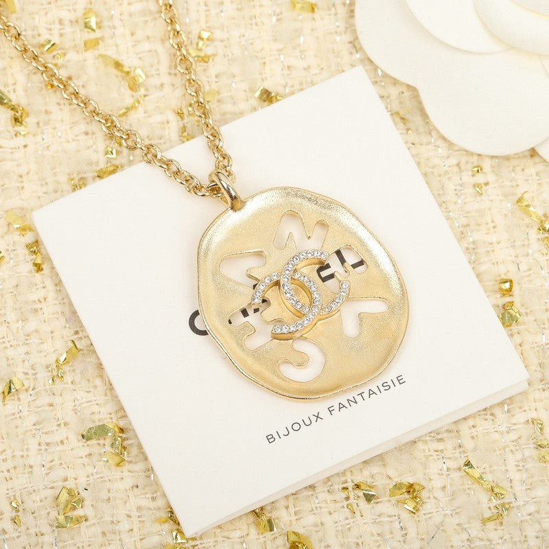 18K  Chanel Script Necklace