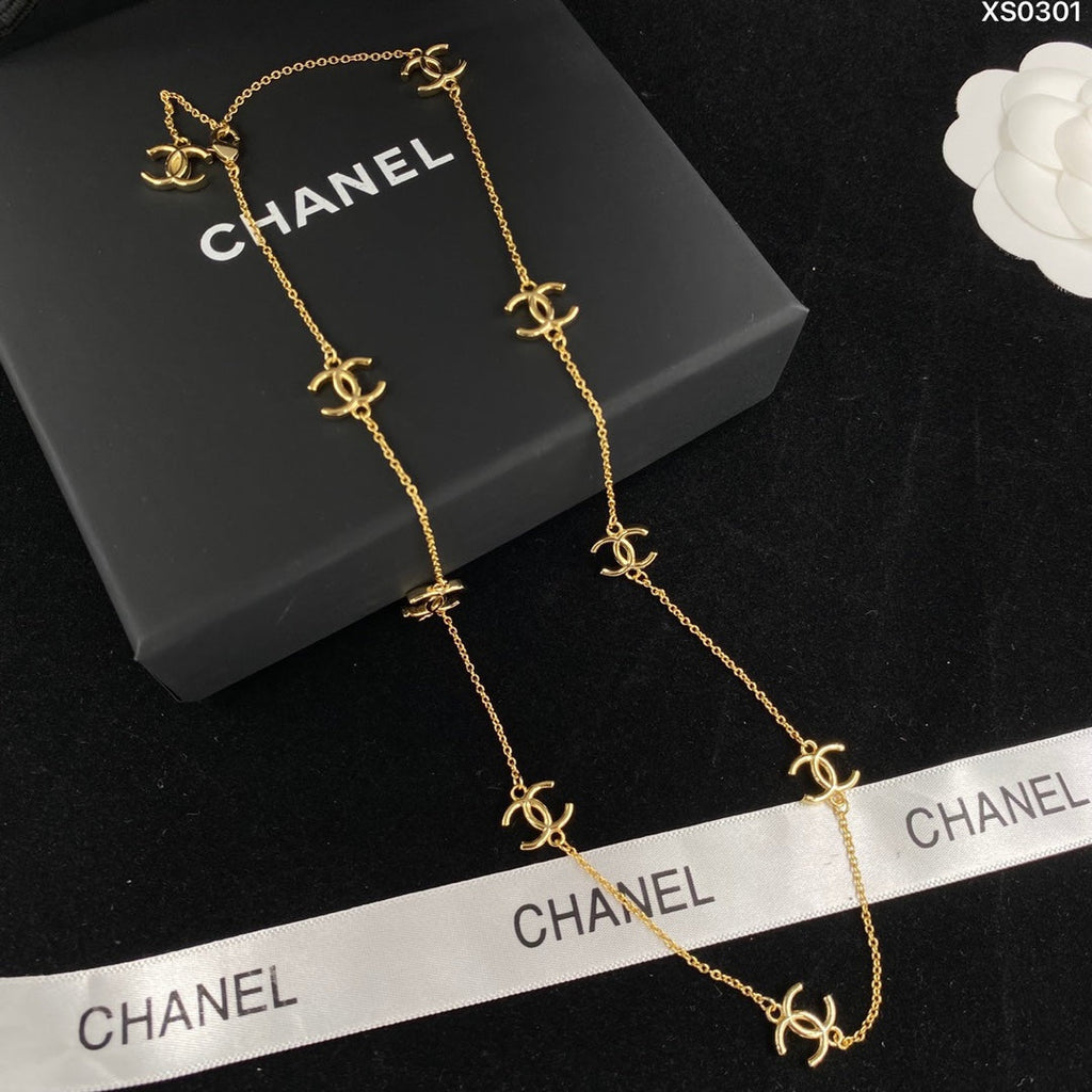 18K  Chanel Multi-Logo Necklace