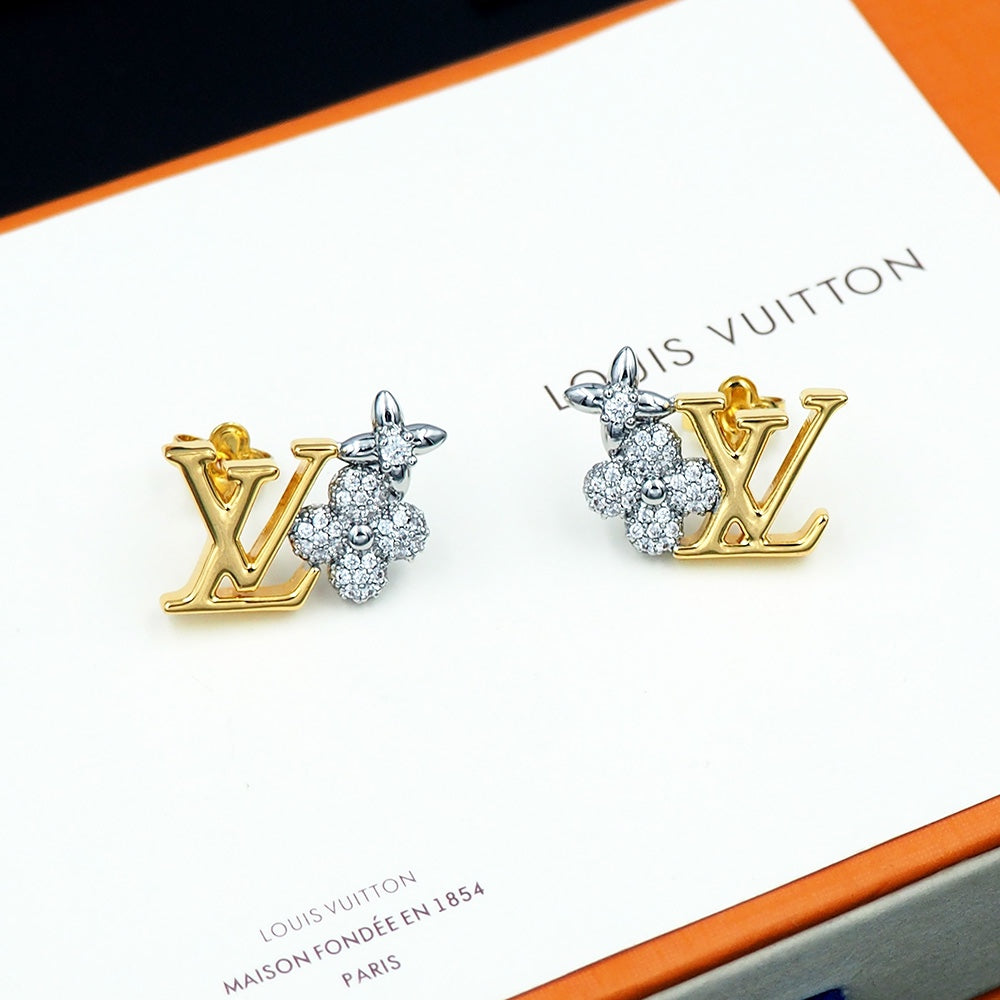 18K Louis Vuitton Gram Earrings