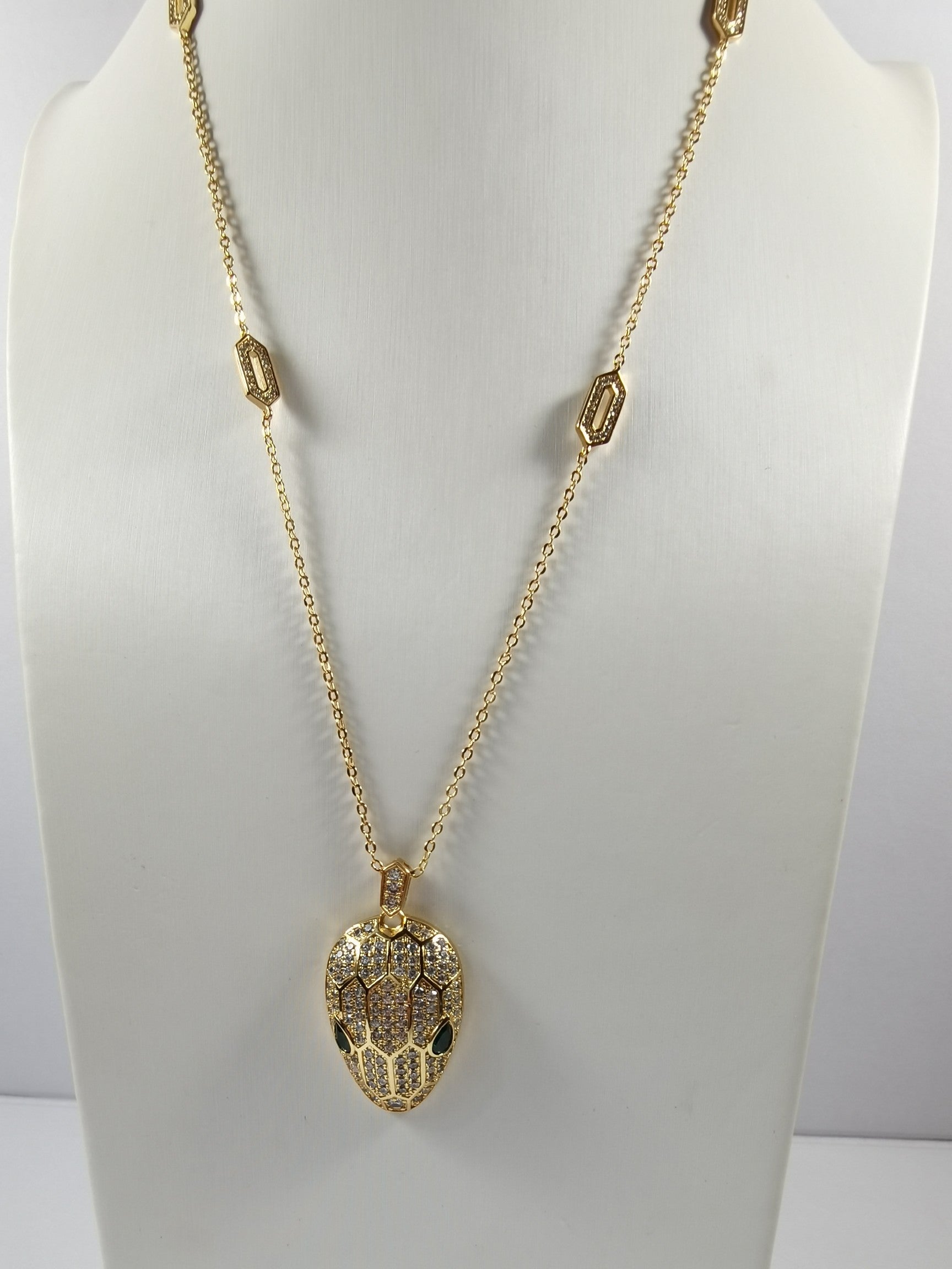 18K BVLGARI Serpenti Emerald Necklace