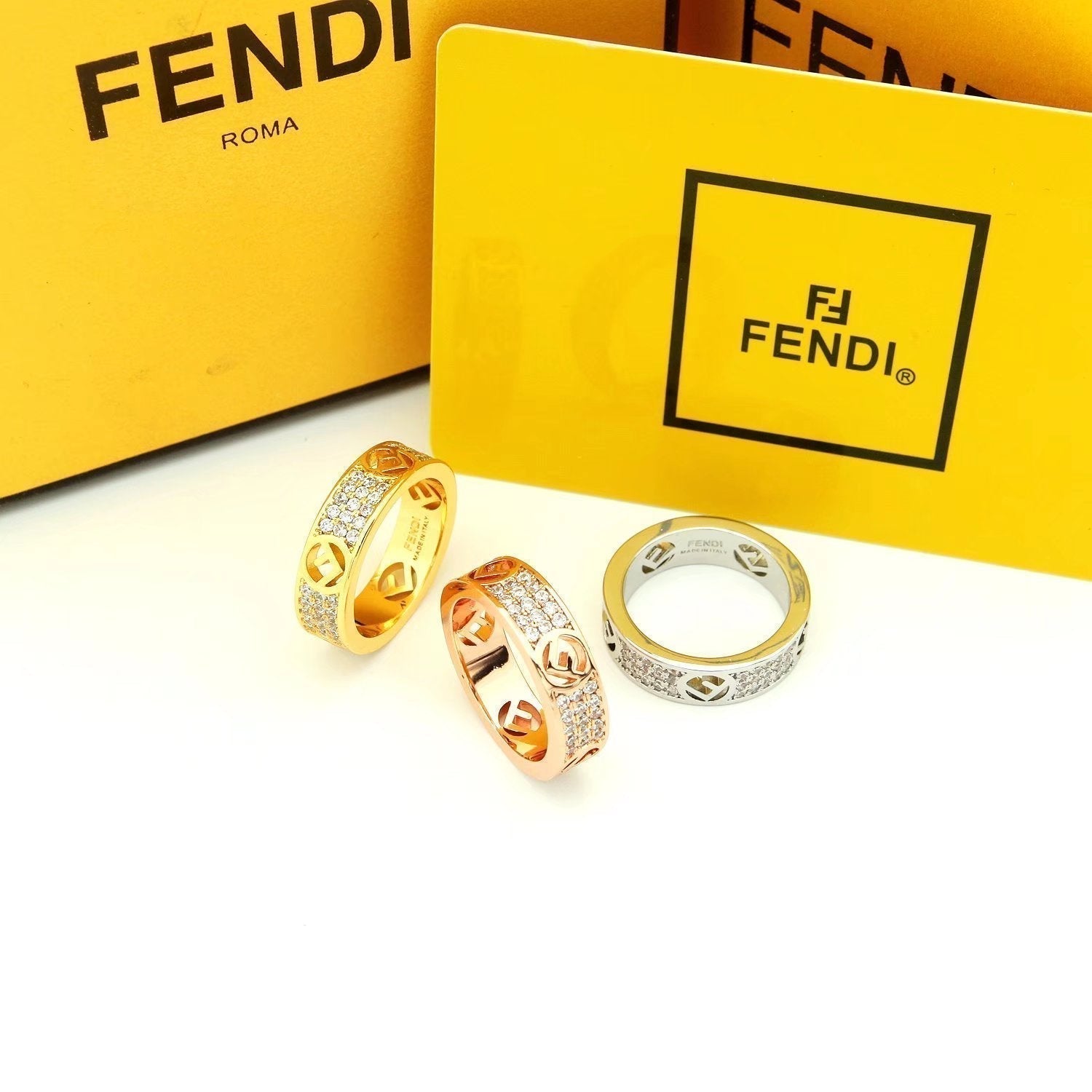 18K Fendi Is White Gold Ring