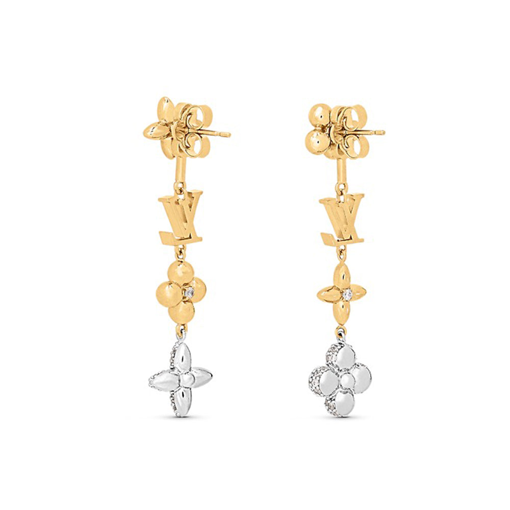 18K Louis Vuitton Monogram Earrings