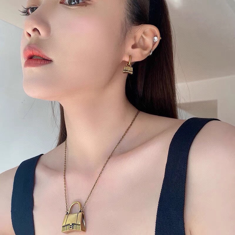 18K Balenciaga Hourglass Bag Necklace