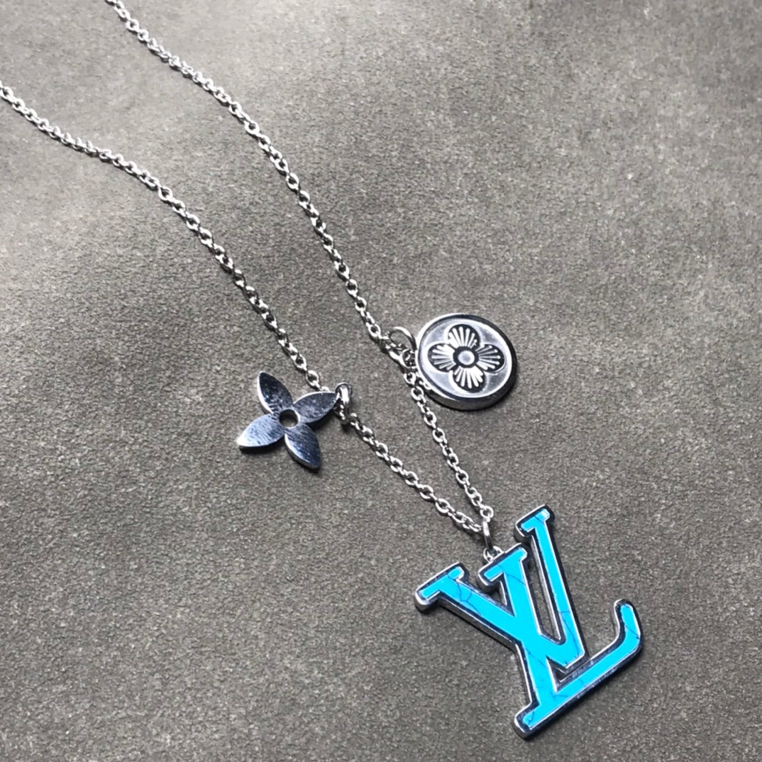 18K Louis Vuitton Blue Turquoise Necklace