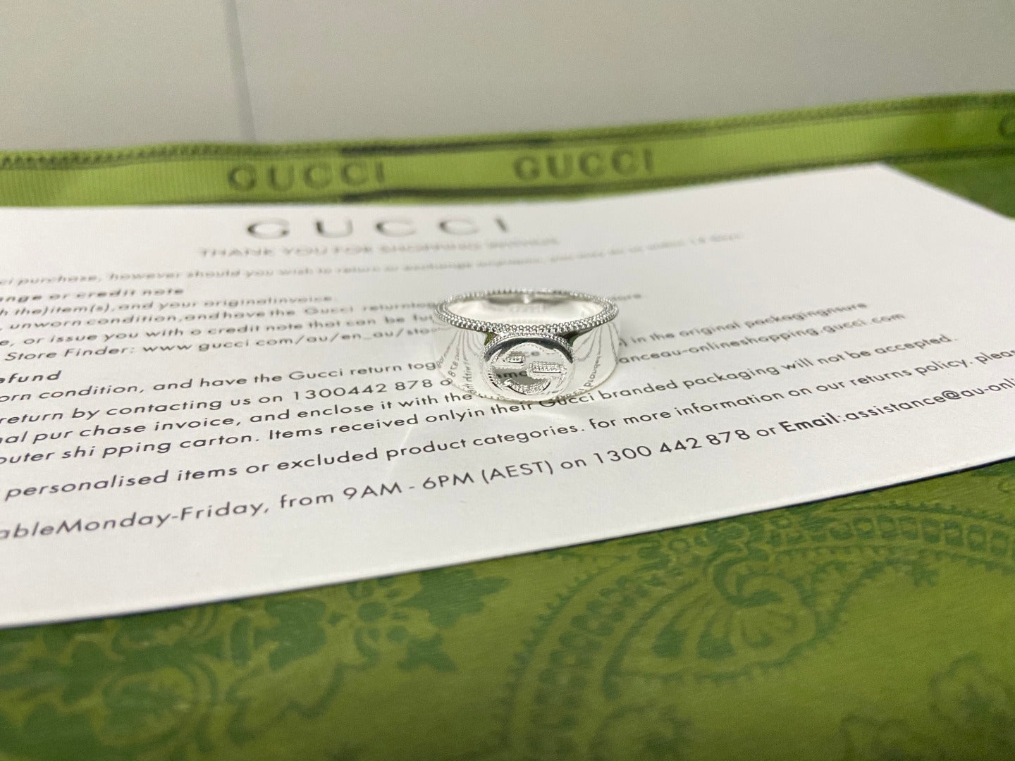 Double Gucci Interlocking Gucci Wide Ring