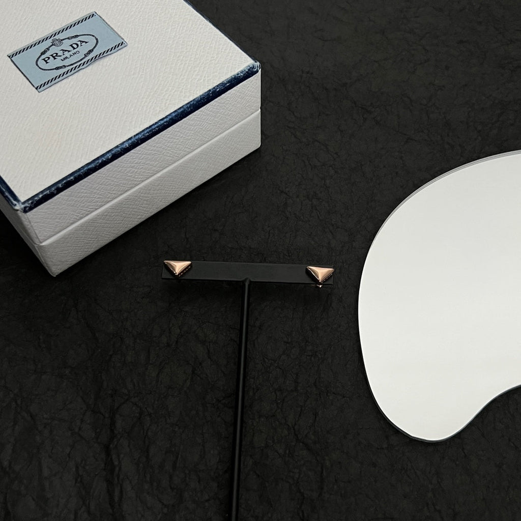 18K Prada Triangle Earrings