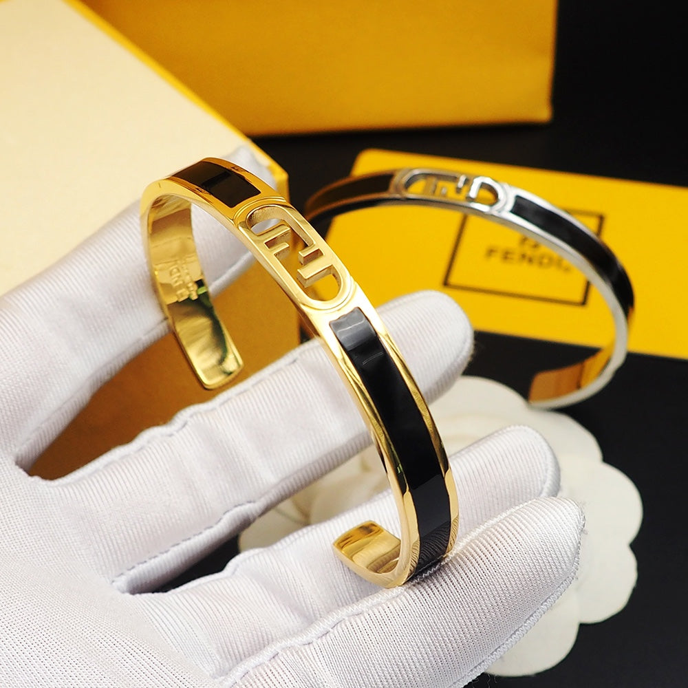 18K Fendi Open Cuff Bracelet