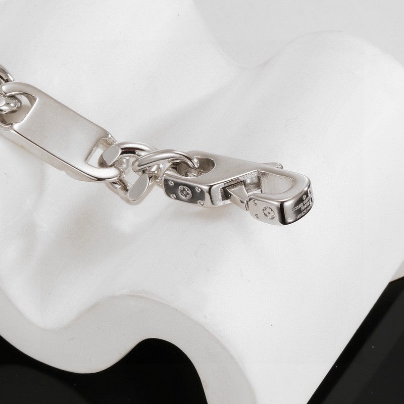 18K Louis Vuitton Monogram Color Logo Chain Bracelet