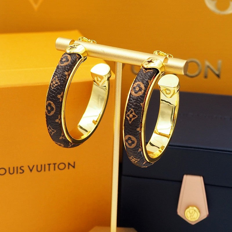 18K Louis Vuitton Signature Earrings