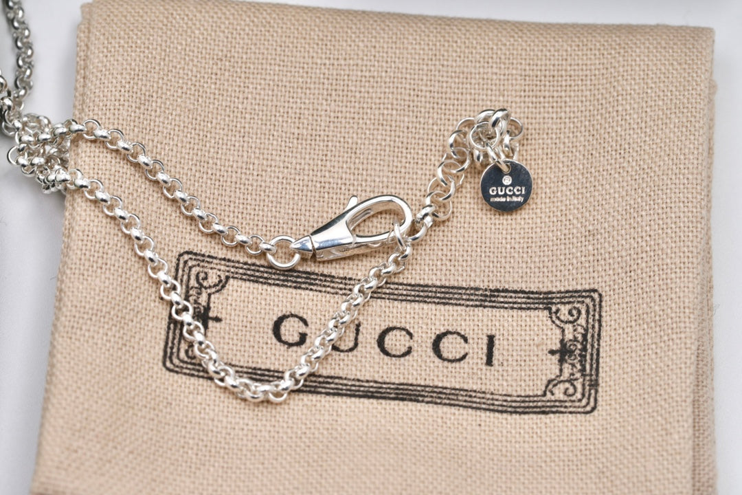 18K Double Gucci Icon Twirl Necklace