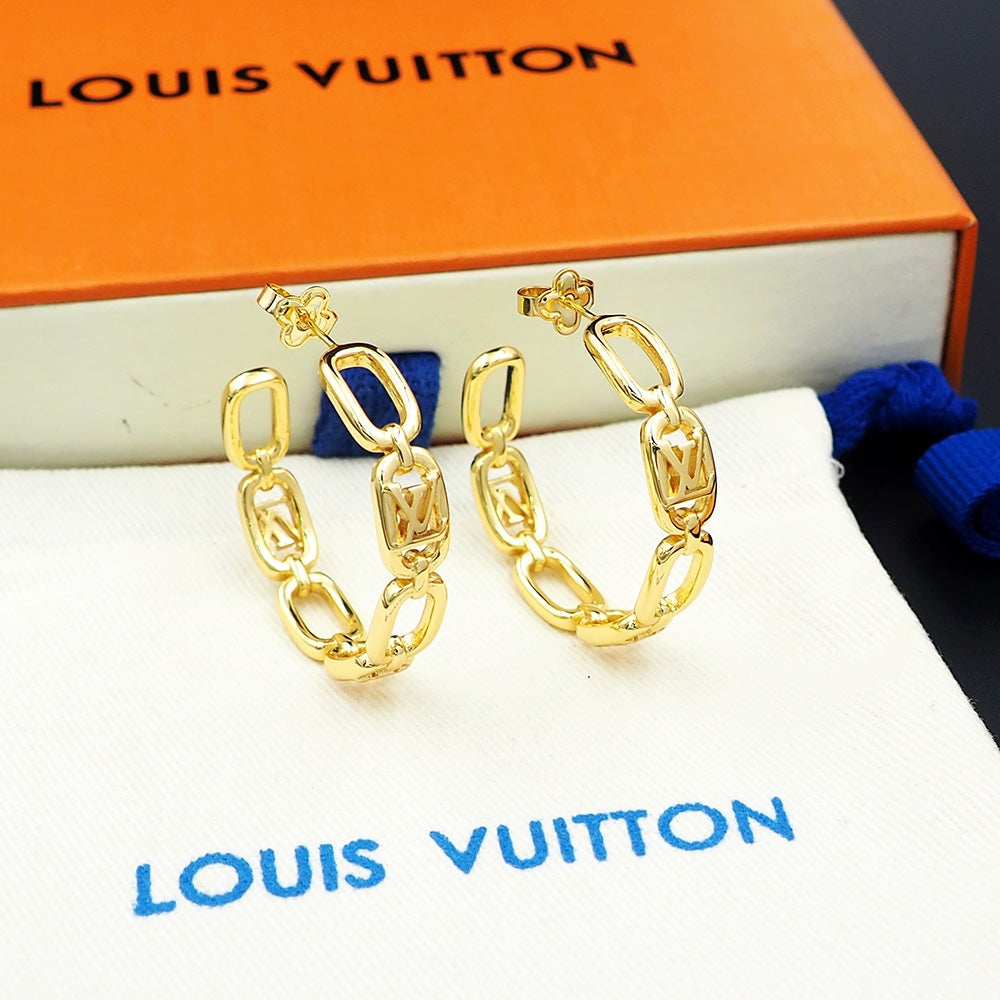 18K Louis Vuitton My Chain Earrings