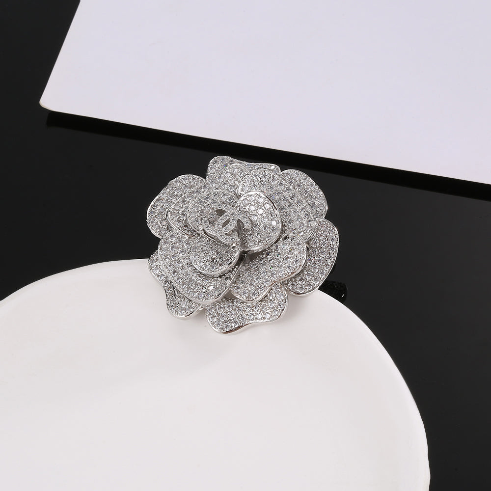 18K  Chanel Camellia Diamonds Brooch