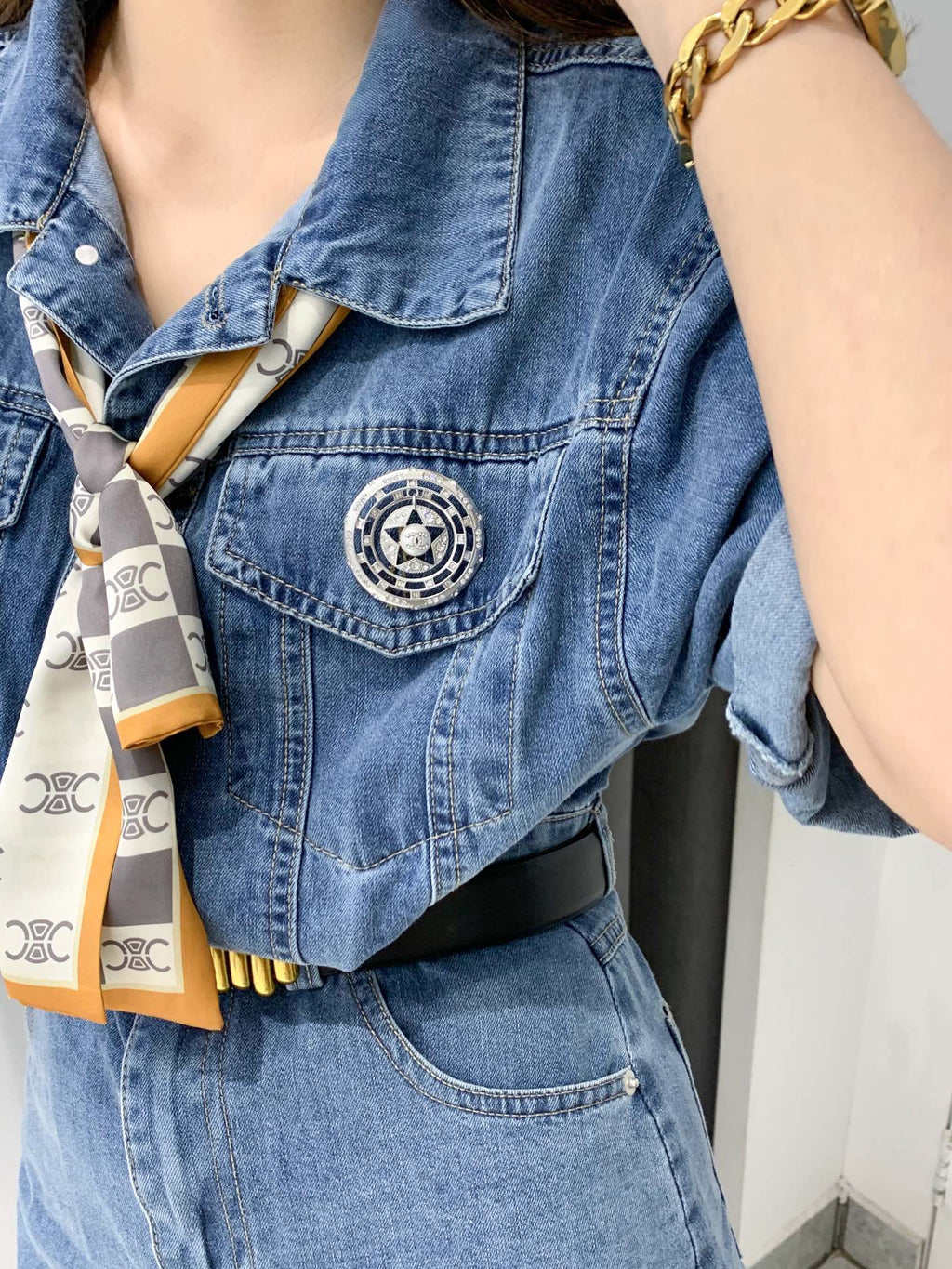 18K  Chanel Black Diamonds Brooch