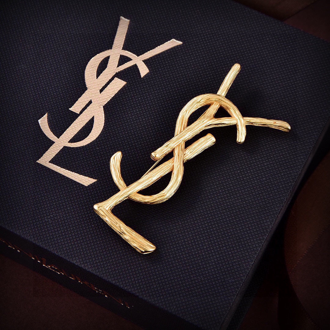 18K YSL Vintage Brooch