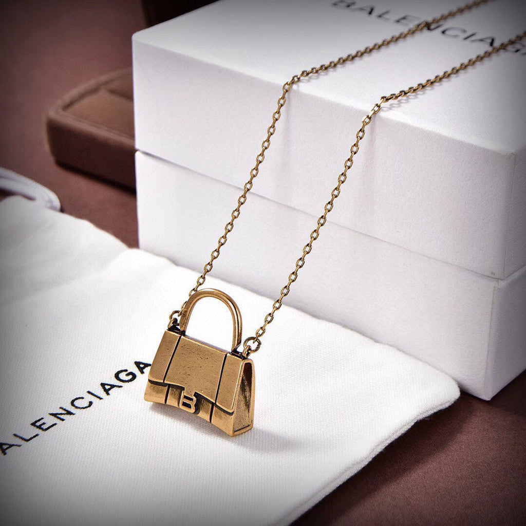 18K Balenciaga Hourglass Bag Necklace