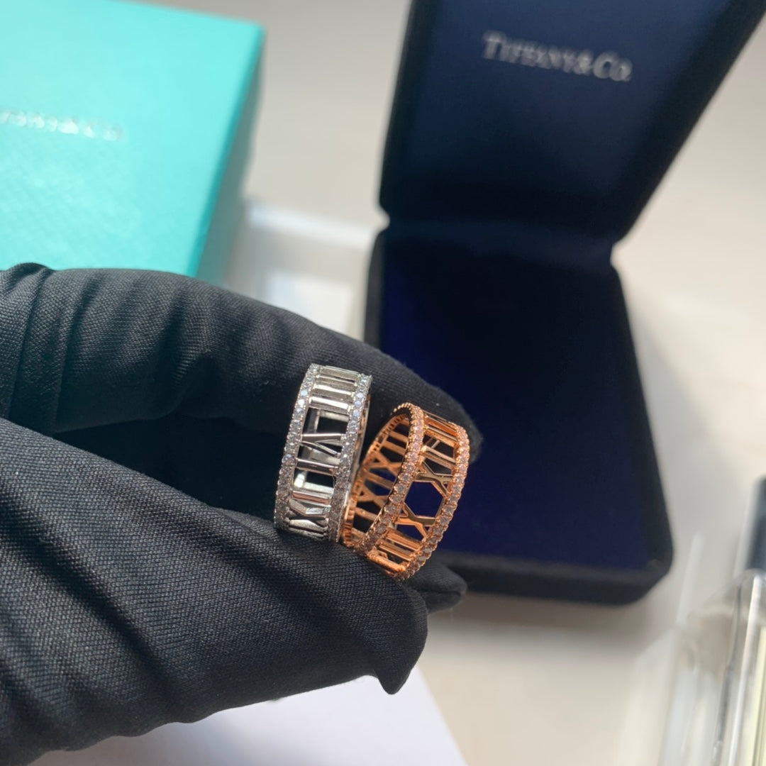 18K Tiffany Atlas Open Diamond Ring