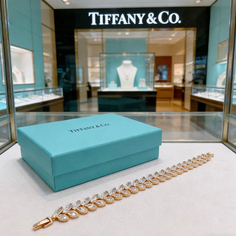 18K Return to Tiffany Crystal Rose Gold Bracelet
