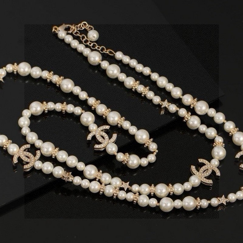 18K  Chanel 26C Long Pearl Necklace