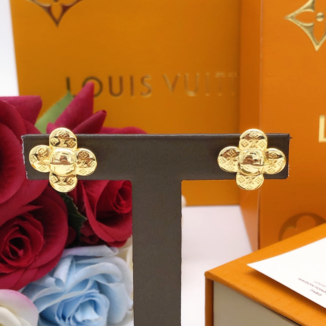 18K Louis Vuitton Vivienne Earrings