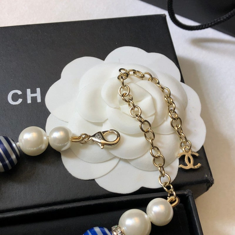 18K  Chanel Blue Pearl Bracelet
