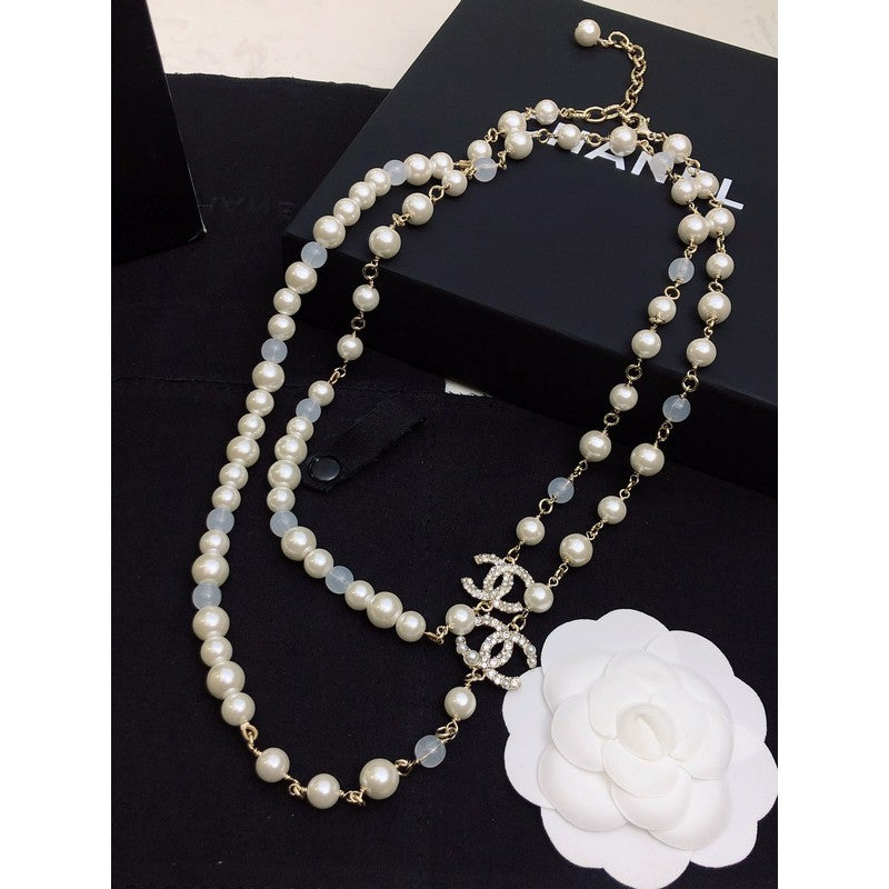 18K  Chanel Long Pearl Necklace
