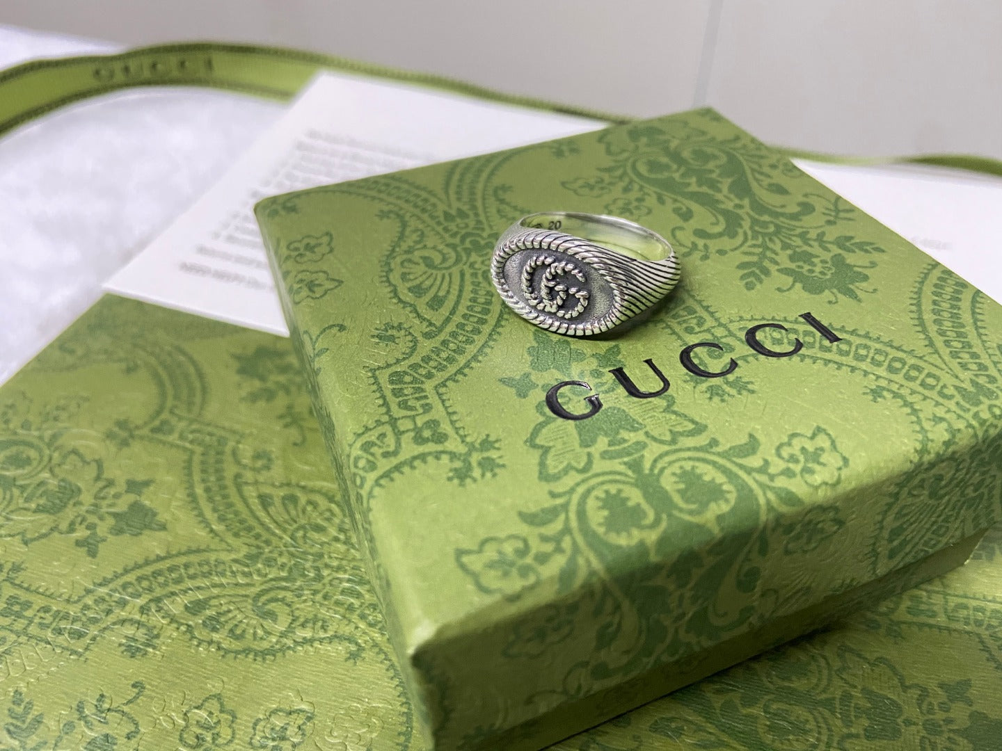 Double Gucci Marmont Pinky Ring