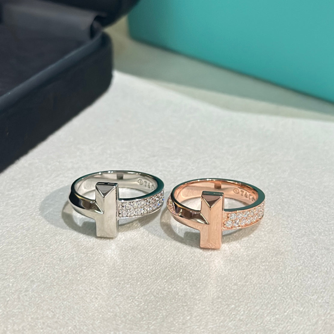 18K Tiffany T1 Diamonds Ring