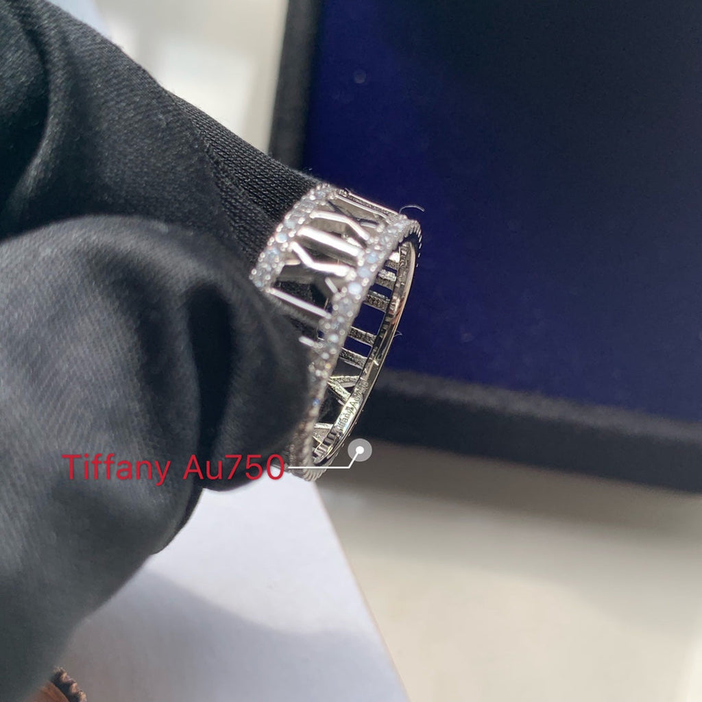 18K Tiffany Atlas Open Diamond Ring