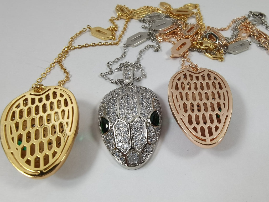 18K BVLGARI Serpenti Emerald Necklace