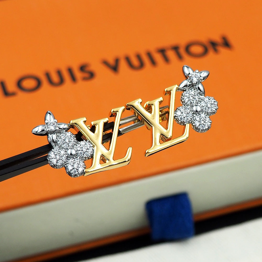18K Louis Vuitton Gram Earrings